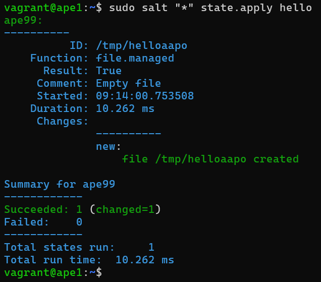 Hello-moduli ajettuna verkon yli