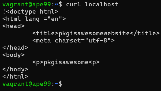 Curl localhost