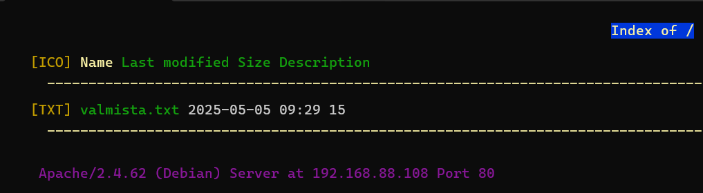 vastaus web-palvelimelta