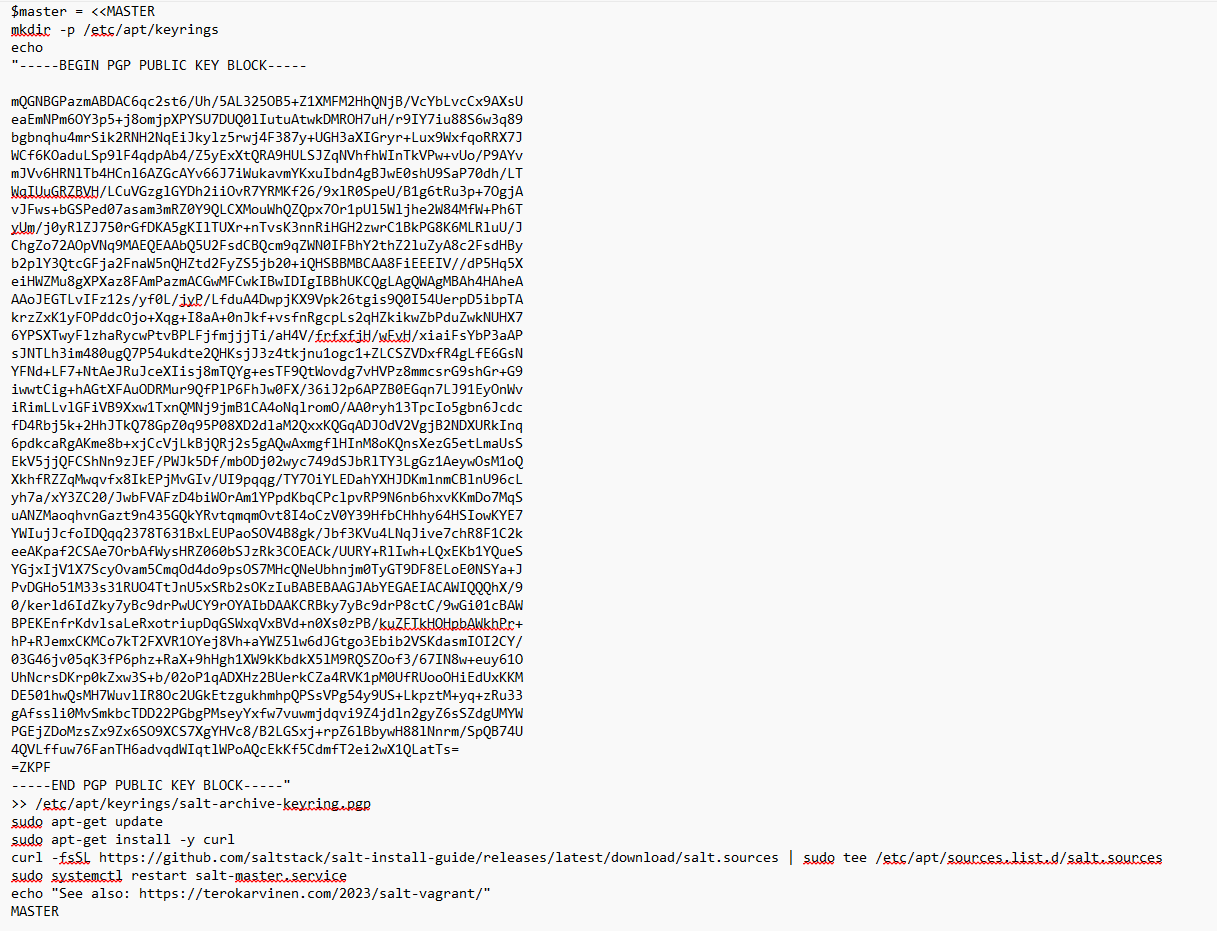 Master-koneen script