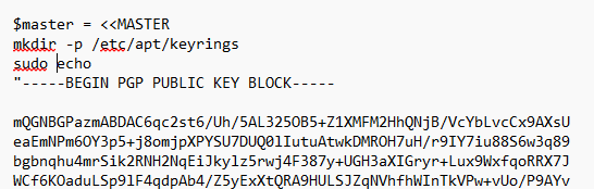Sudo echo lisättynä masterille