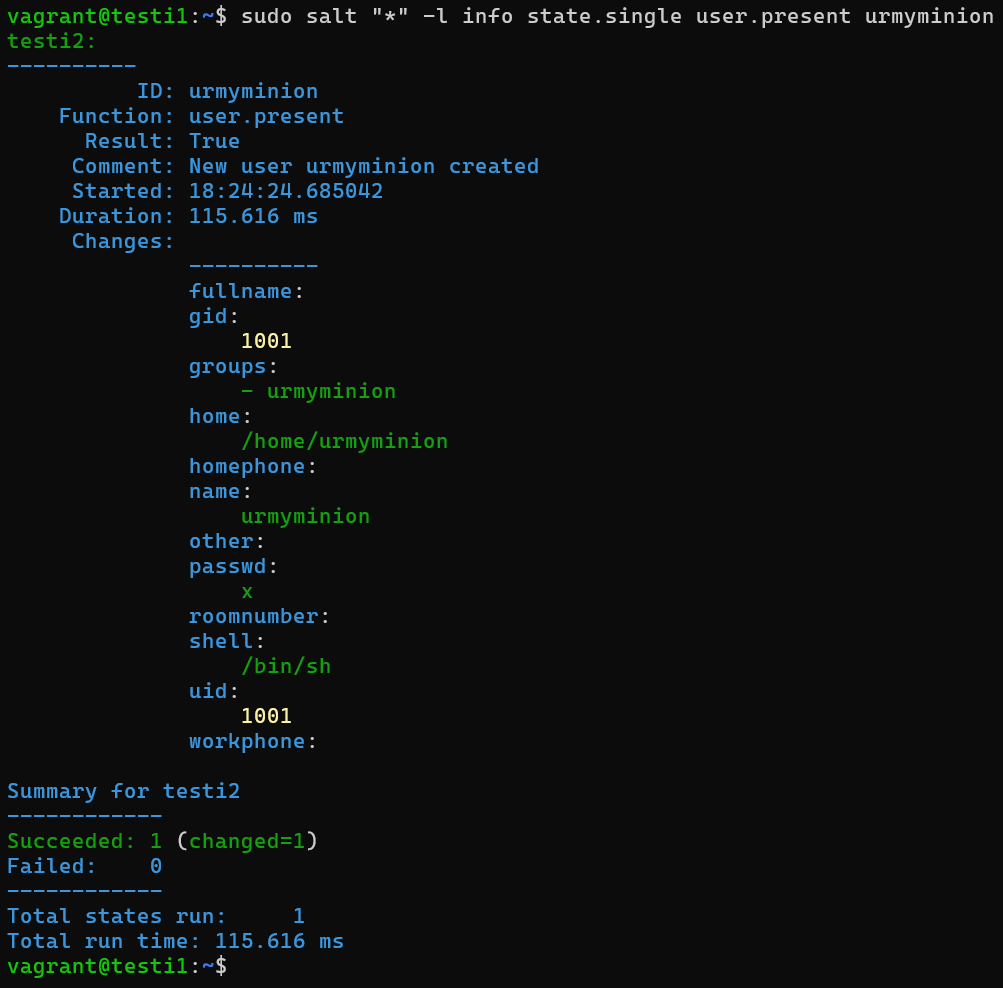 Käyttäjän tilantarkastaminen user-tilafunktiolla