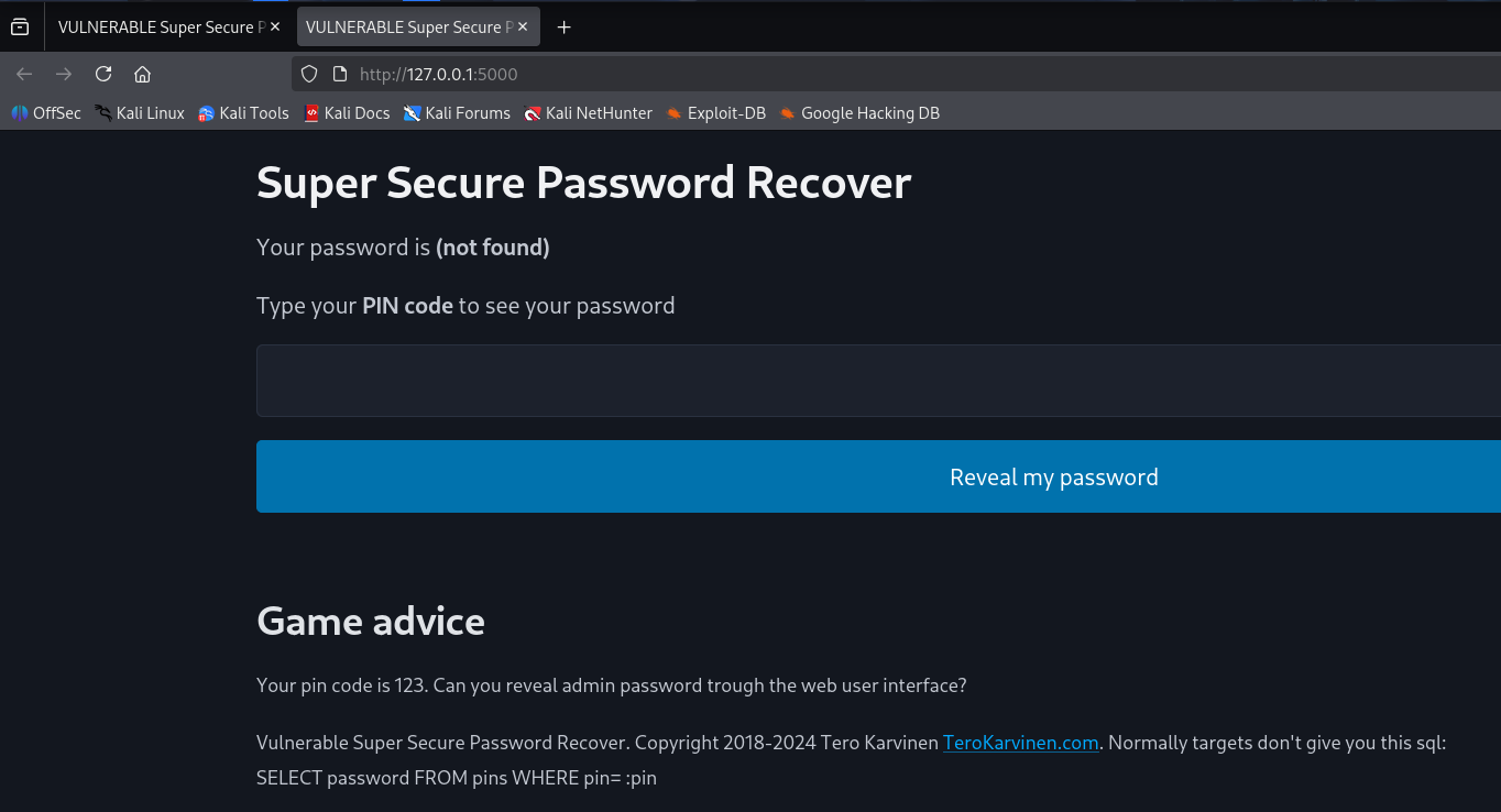 Sivulla ei salasanoja